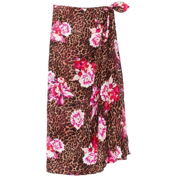 Stunning Leopard and Peonies SARONG WRAP SCARF